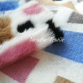 Multicolor Jacquard Rectangle Faux Fur